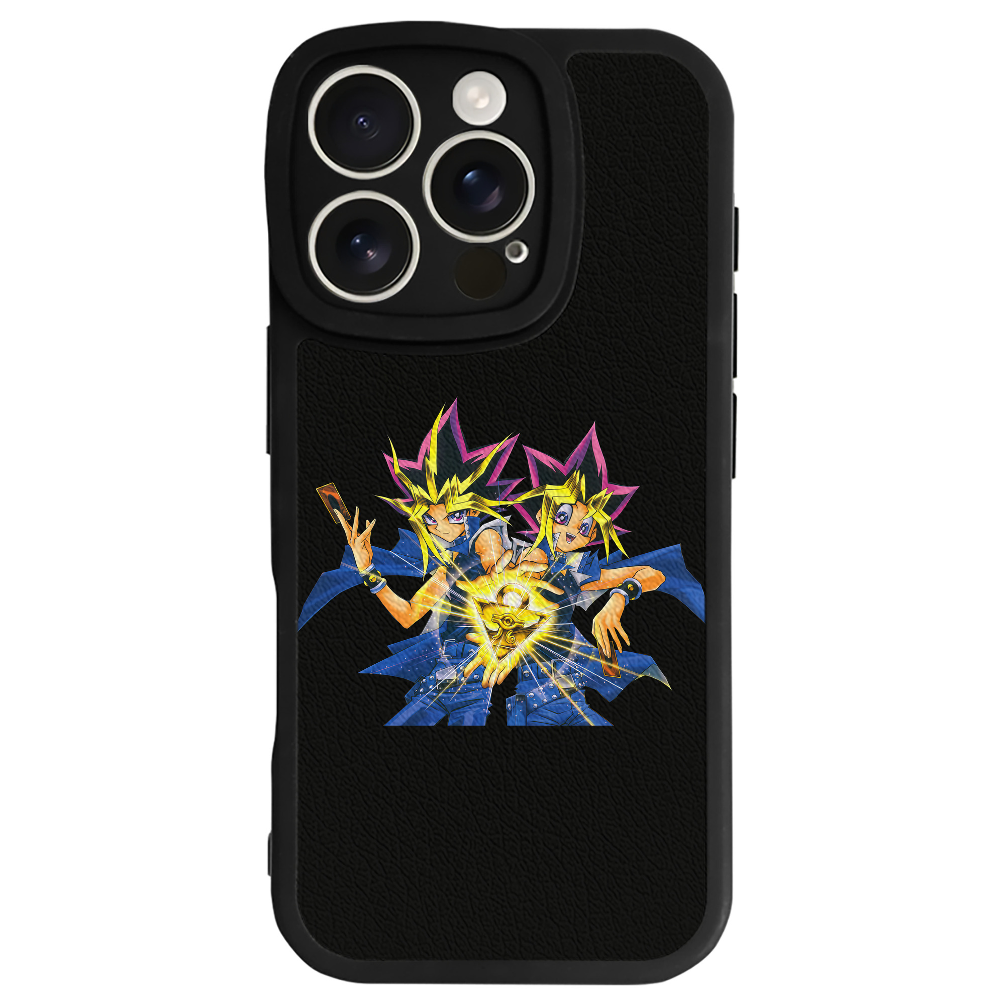 （画像用） 遊☆戯☆王 Yu-Gi-Oh! 【iPhone 16シリーズ対応】シリコンスマホケース（レザー調） 材質：シリコン